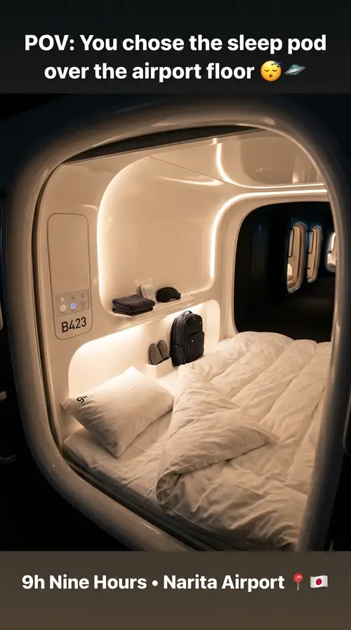 Experience the 9h Sleep Pod at Narita Airport