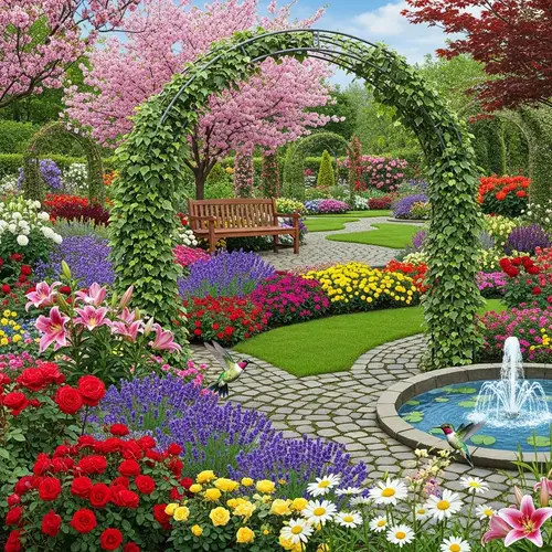 Breathtaking Garden: Roses, Lavender, Lilies & More