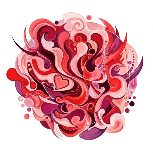 Abstract Conceptual Art Piece for Love | Passionate Swirling Shapes