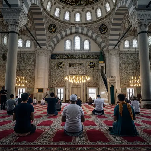 Diverse Prayer Gathering in Çoban Mustafa Paşa Mosque, Gebze