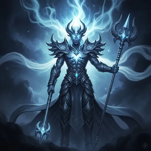 Mythological Deity Exuding Cosmic Energy | Divine Figure