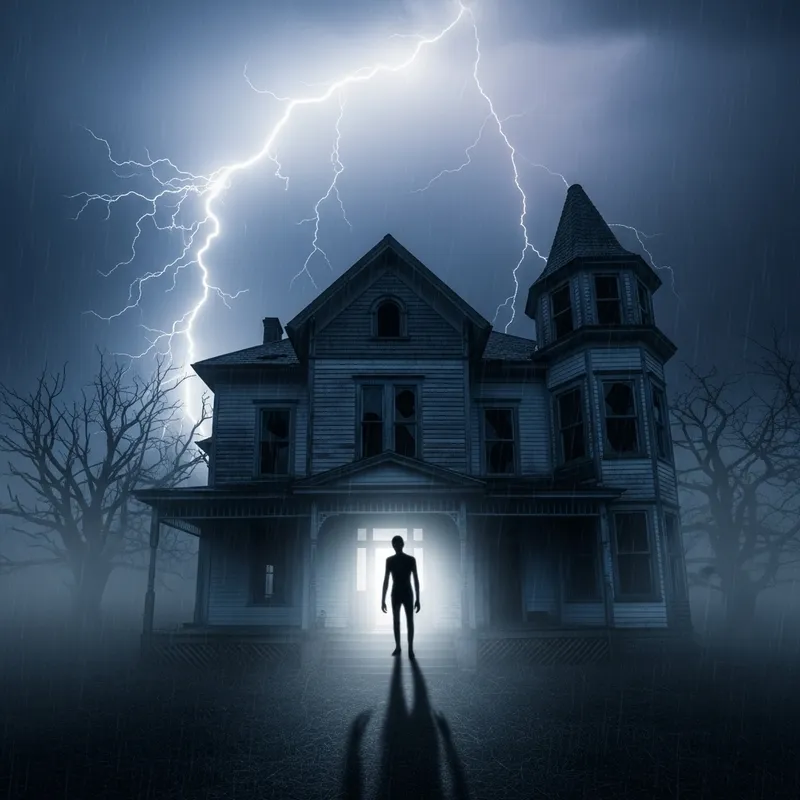 Scary Lightning Strikes: Unexpected Event at Haunted House