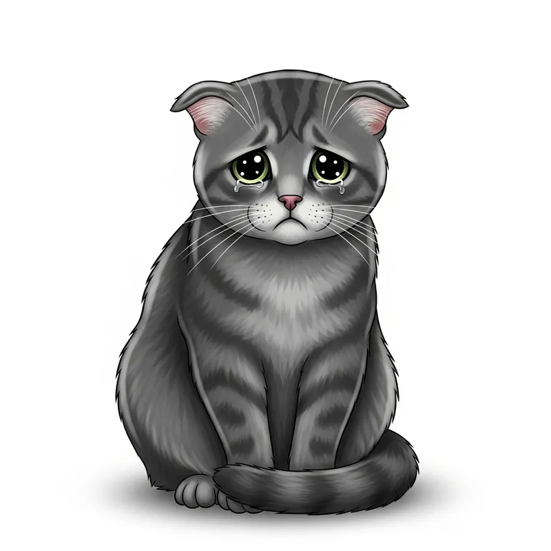 Sad Cat - Melancholic Domestic Feline