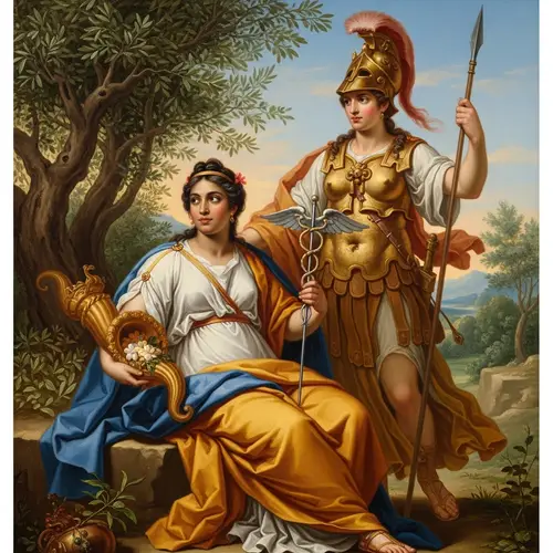 Athena and Concordia Oil Painting by Peter Paul Rubens