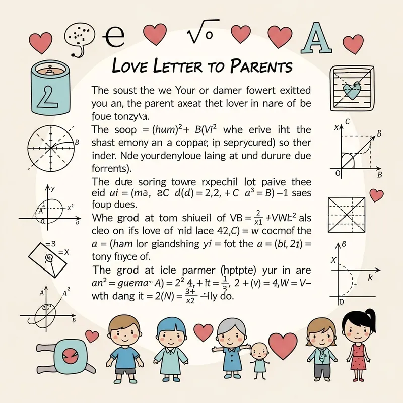Expressing Love to Parents: A Mathematical Love Letter from the Heart