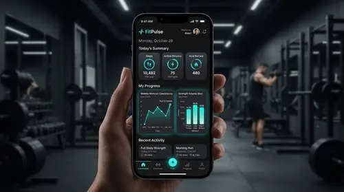 Minimalist Health & Fitness App Design
