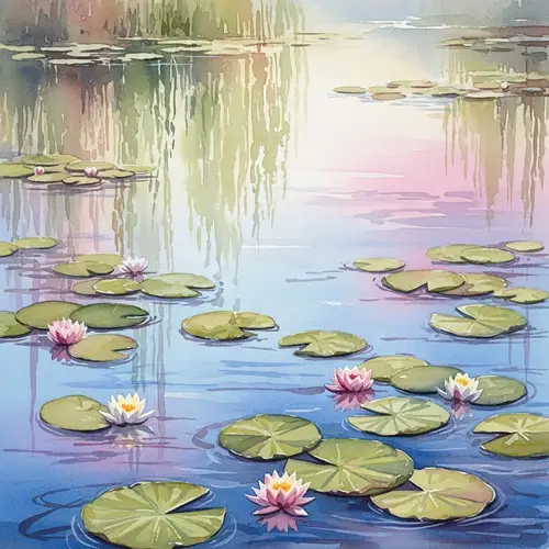 Dreamy Aquarelle Painting in Monet's Style