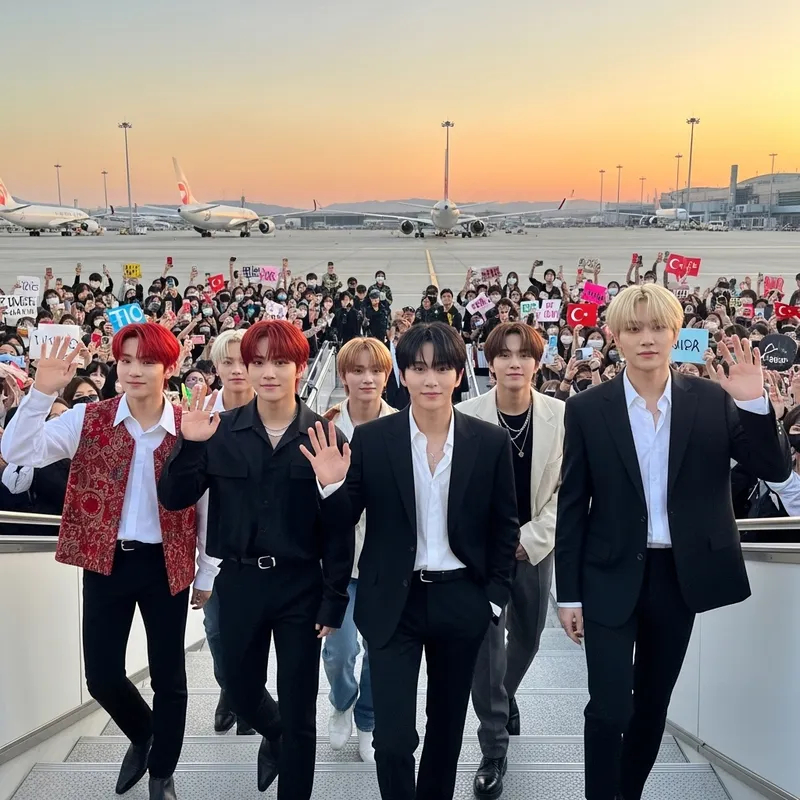 Stray Kids in Turkey: Warm Welcome from Fans at Airport