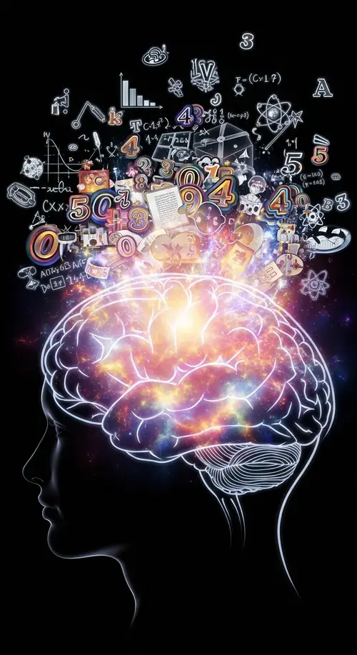 Colorful Brain Visualization - Intense Cognitive Activity