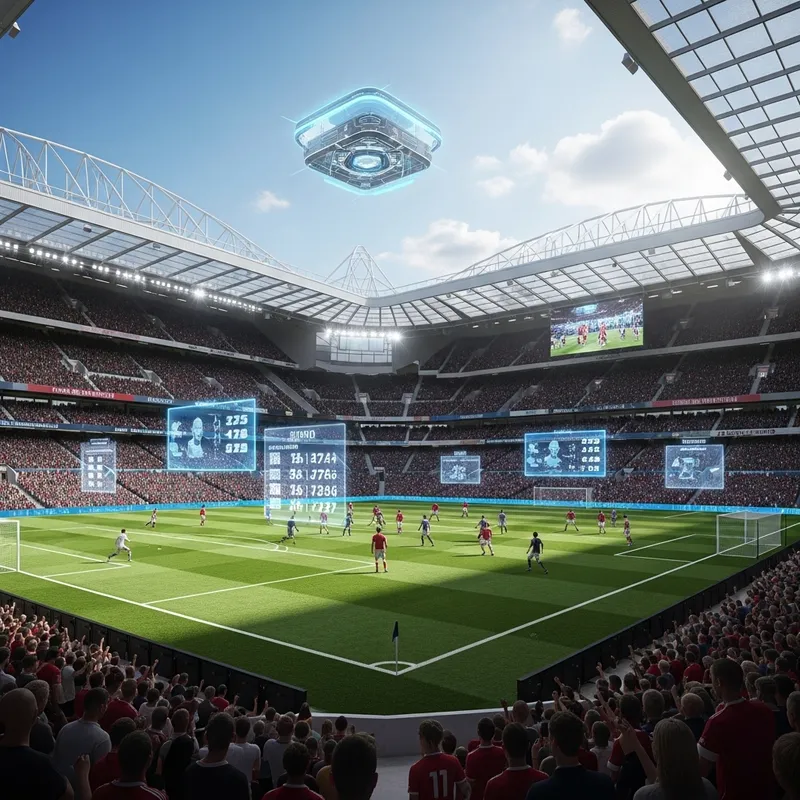 Futuristic Manchester United Stadium in 2050 - Spectacular Future Vision