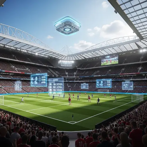 Futuristic Manchester United Stadium in 2050