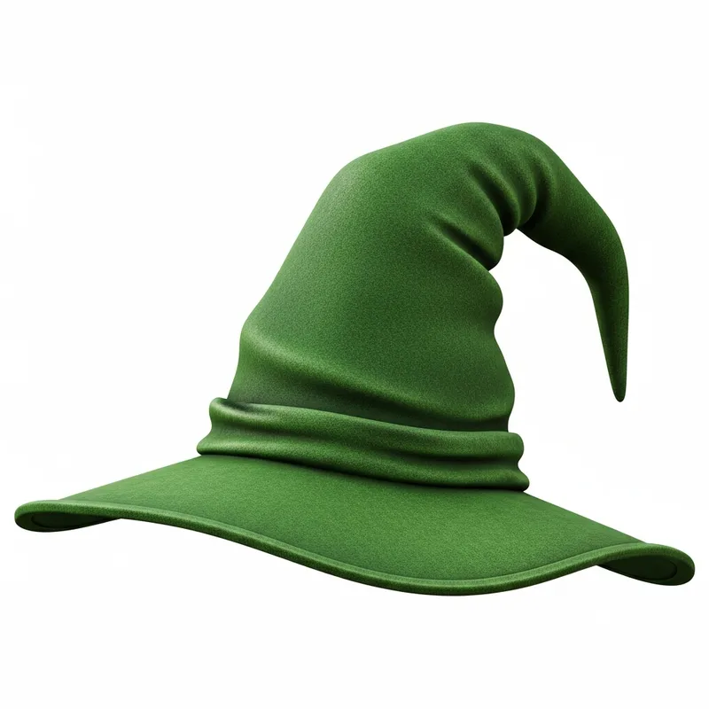 Realistic Green Wizard Hat - Magical & Mystical Design