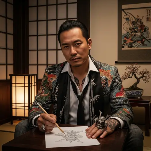 Yakuza Member Illustration: Modern-Traditional Fusion | Sketch Artist