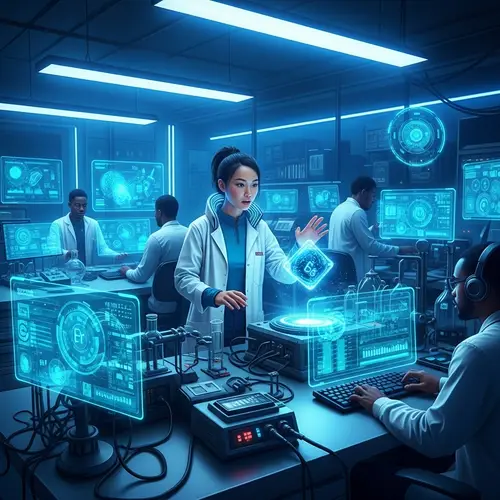 Futuristic Scientific Discovery in High-Tech Lab | New Element Unveiled