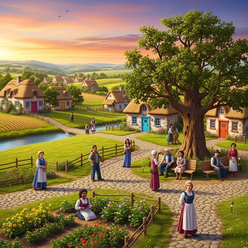 Charming Village Amidst Picturesque Surroundings