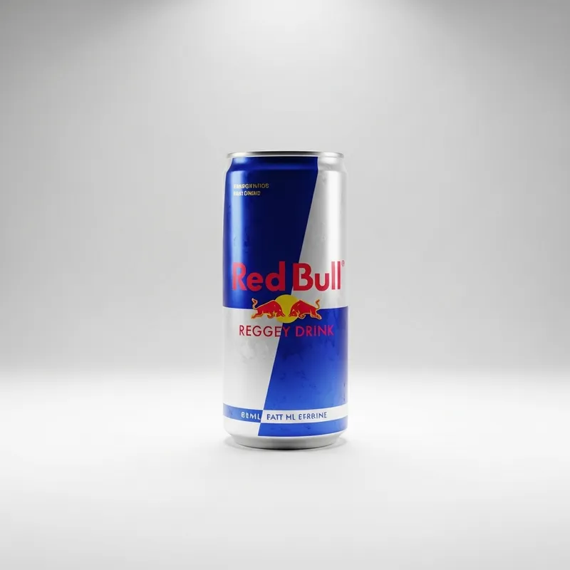 Vibrant RedBull Energy Drink Can | 3D Model Standing Vibrant RedBull Energy Drink Can | 3D Model Standing