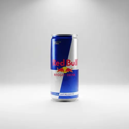 3D RedBull Energy Drink Can | Vibrant Design | Standing Upright