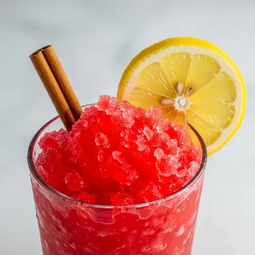 Refreshing Red Smoothie with Lemon and Cinnamon | Vibrant Iced Beverage