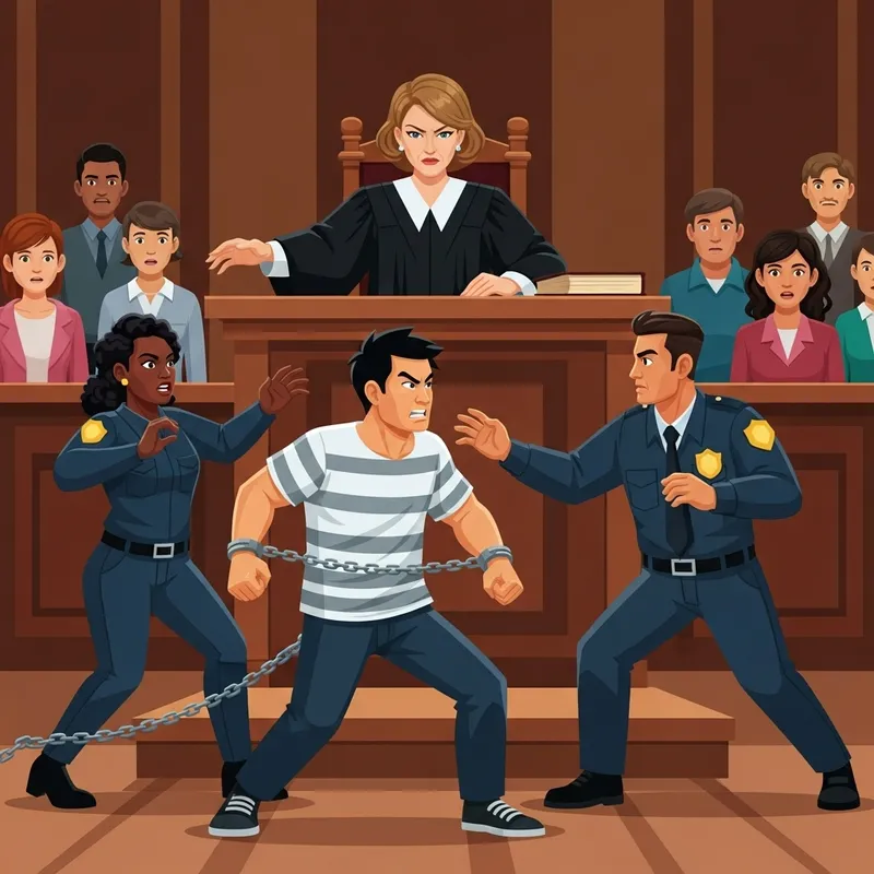 Prisoner Attacks Judge: Shocking Courtroom Scene Prisoner Attacks Judge: Shocking Courtroom Scene