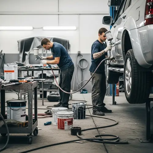Professional Auto Repair Shop Service | Vehicle Repainting in Progress