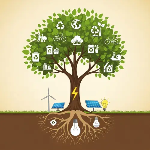 Unity and Sustainability: Energy-Efficient Roots, Nature's Resilience