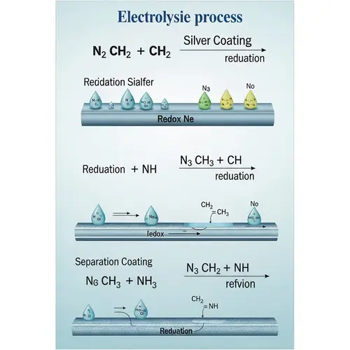 Electrolysis Poster: Silver Coating & Redox Reactions