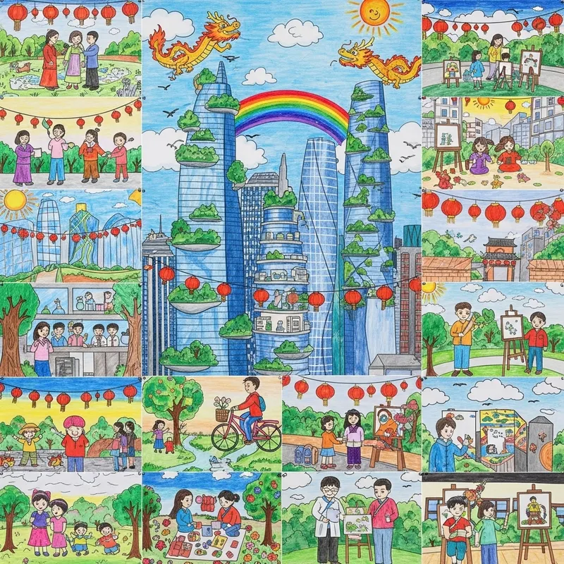 A Vision of China's Future through Children's Drawings
