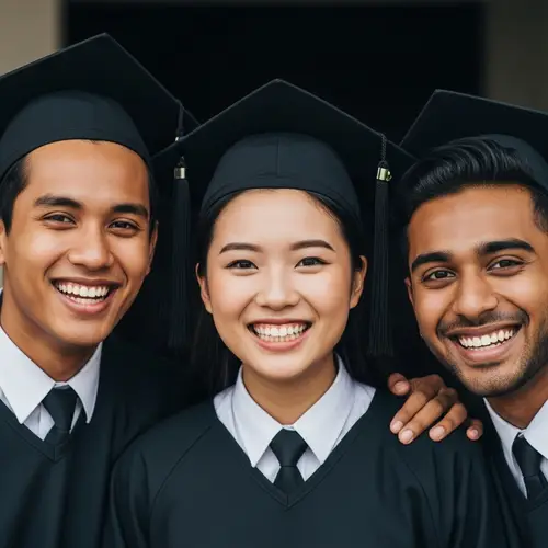 Multicultural Malaysian Students with Bright Smiles