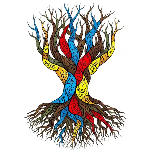 Abstract Atavism Art - Hereditary Characteristics Depicted