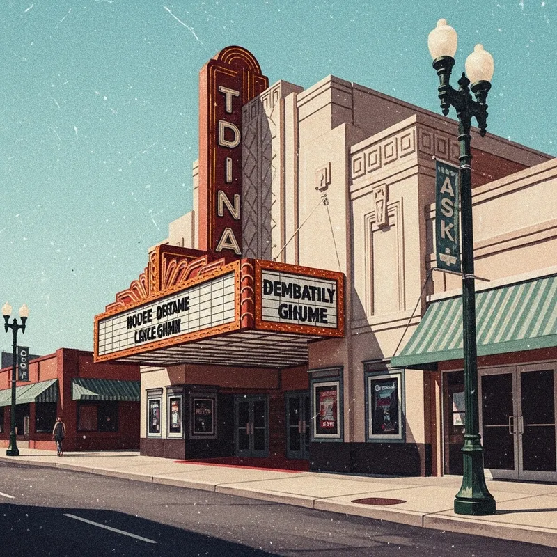 Vintage Movie Theater Architecture - Nostalgic Golden Age Cinema