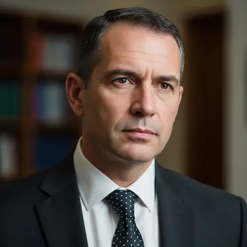 Middle-Aged Caucasian Man in Formal Attire