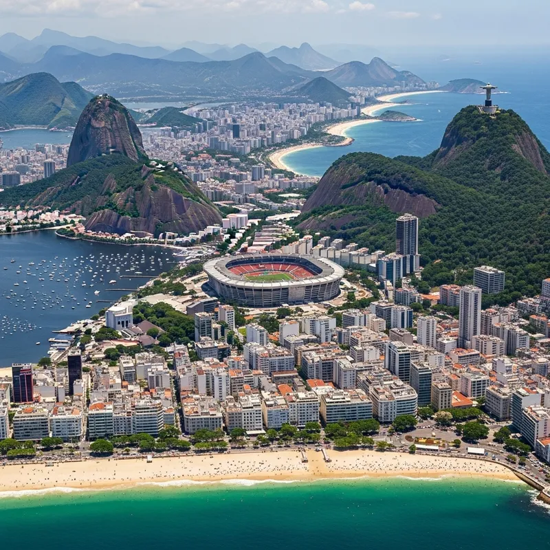 Rio de Janeiro Cityscape: Lush Mountains, Vibrant Cityscape & Iconic Landmarks