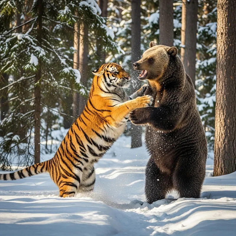 Fierce Feline Triumphs Over Massive Grizzly: Stunning Encounter