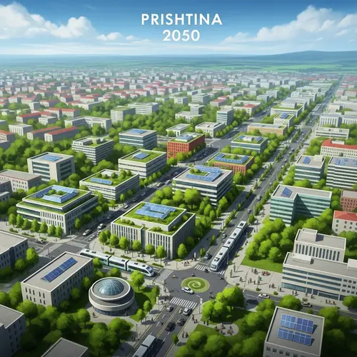 Futuristic Prishtina: A Sustainable Utopia in 2050