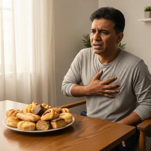 South Asian Man Heart Attack from Unhealthy Habits