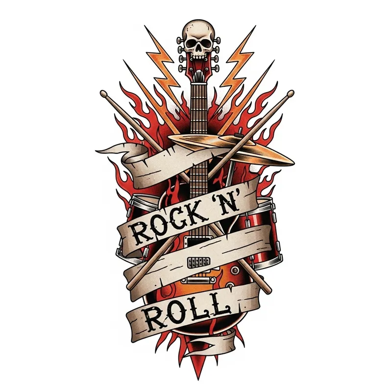 Rock Band Tattoo Design Ideas Rock Band Tattoo Design Ideas