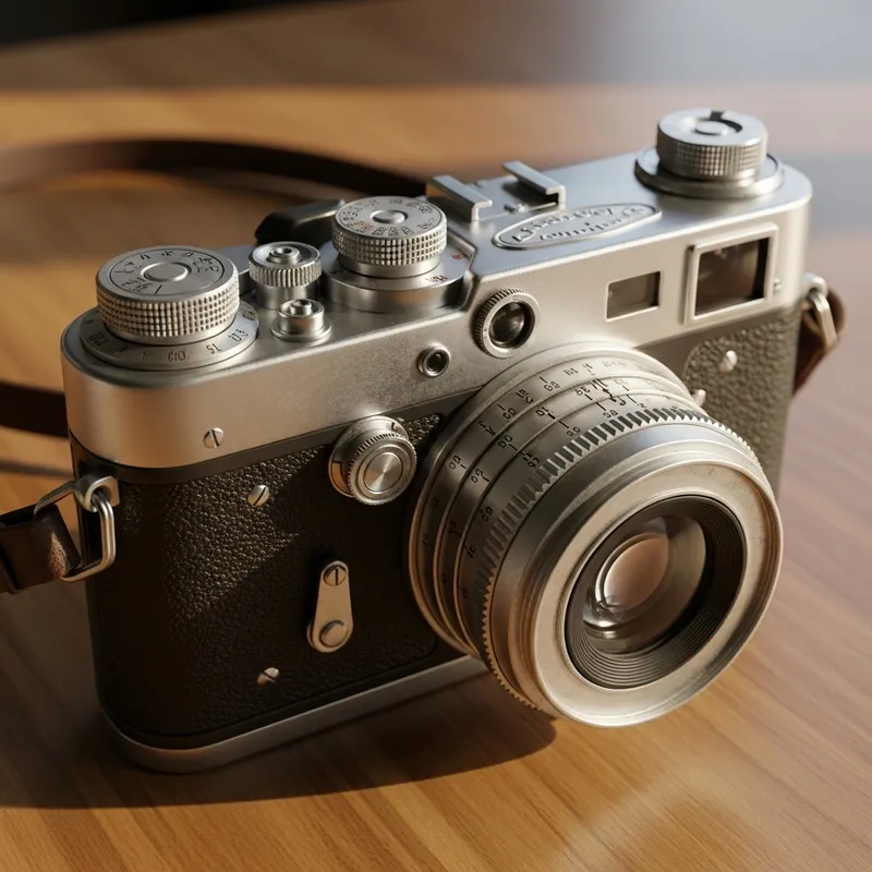 Vintage Camera Photo | Silver Body with Patina Finish