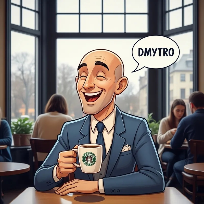 3D Cartoon of Dmytro: A Stylish Ukrainian Man