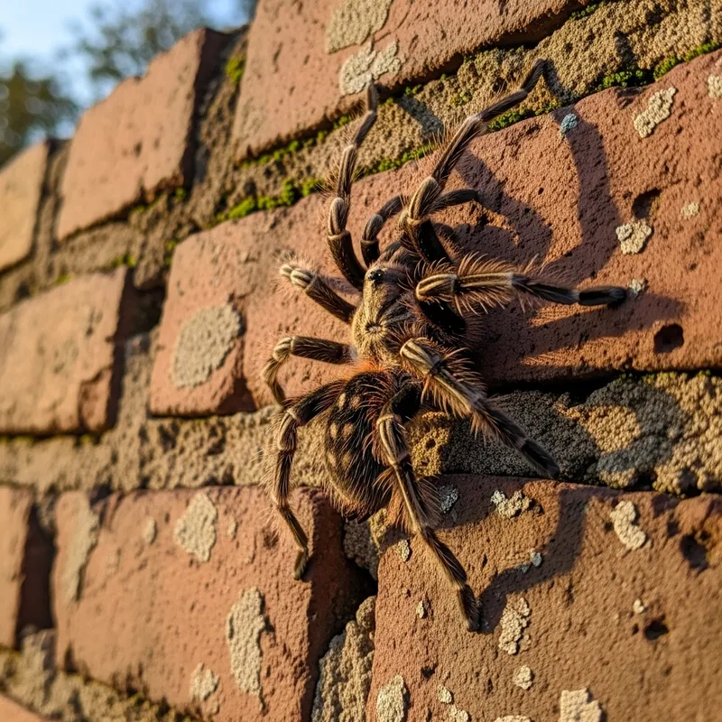 Spider Crawling on Wall - Fascinating Scene