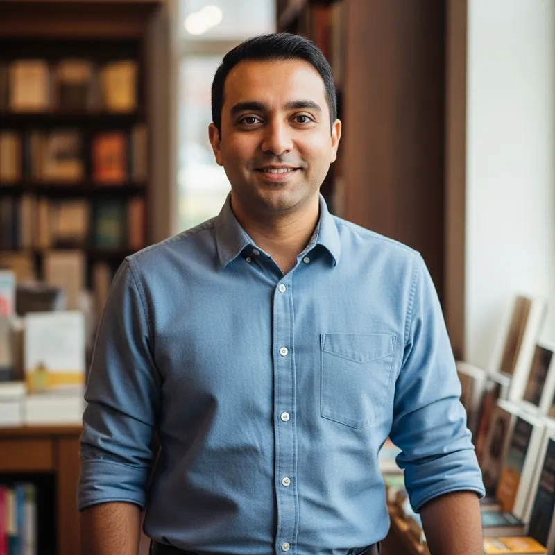 Sandeep - Stylish South Asian Man with Kind Eyes