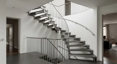 Modern Metal Frame Staircase for Functional Elegance