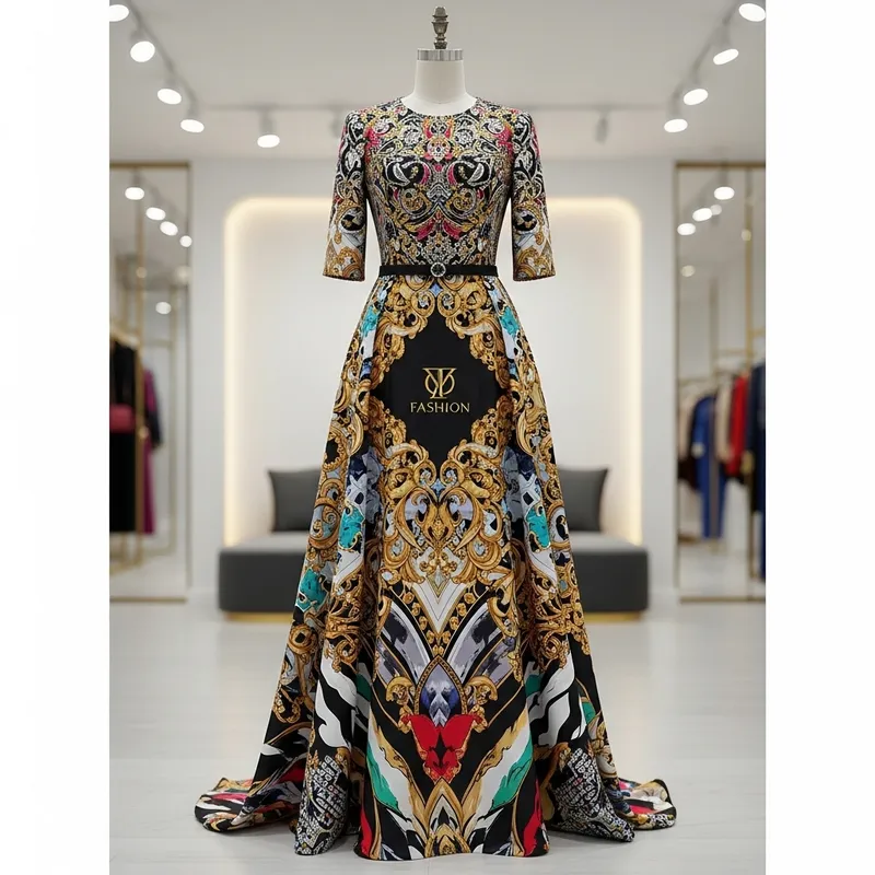 Elegant Floor-Length Gown by Sama Fashion