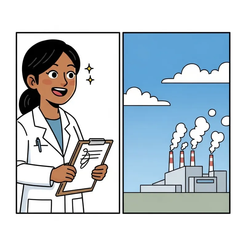 Happy South Asian Female Scientist at Safe Power Plant