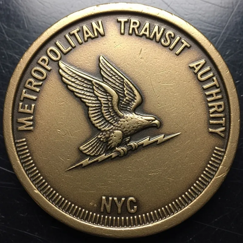 Detailed Subway Token - A Symbolic Object of Transit