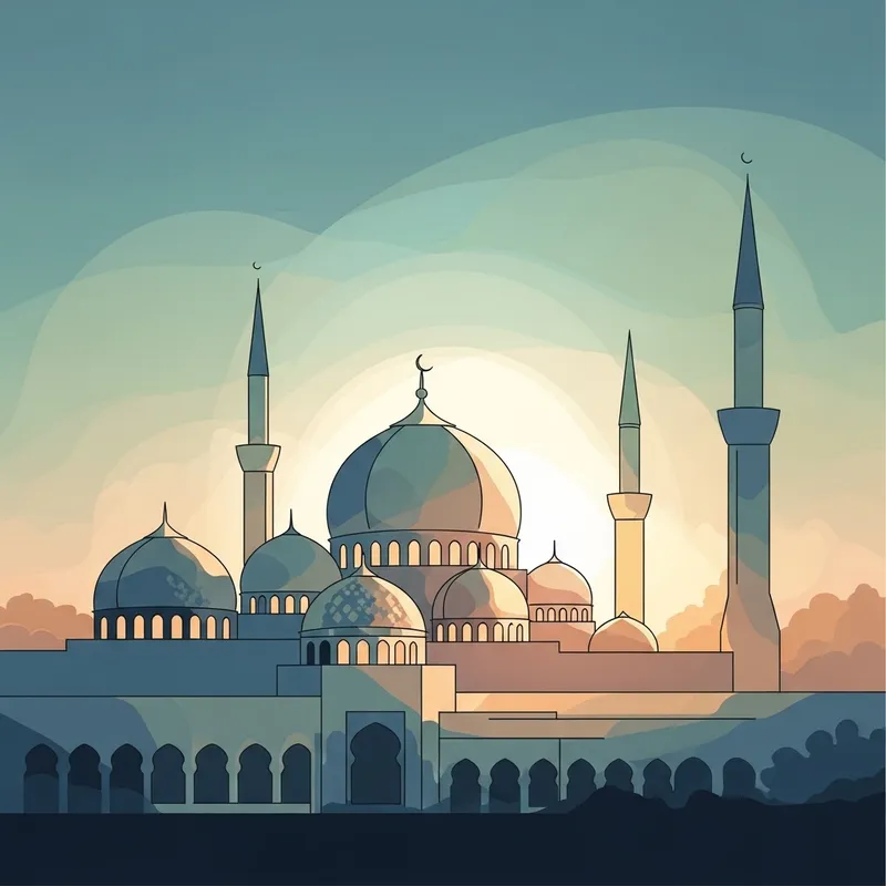 Peaceful Mosque: Abstract Islamic Art