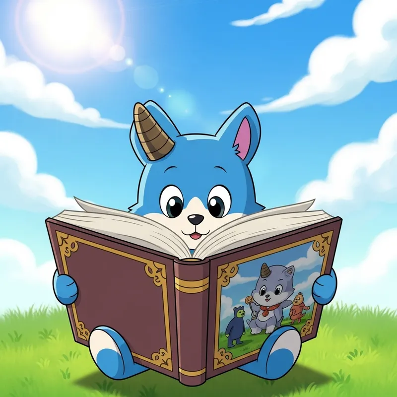 Cute Cartoon Reading Storybook