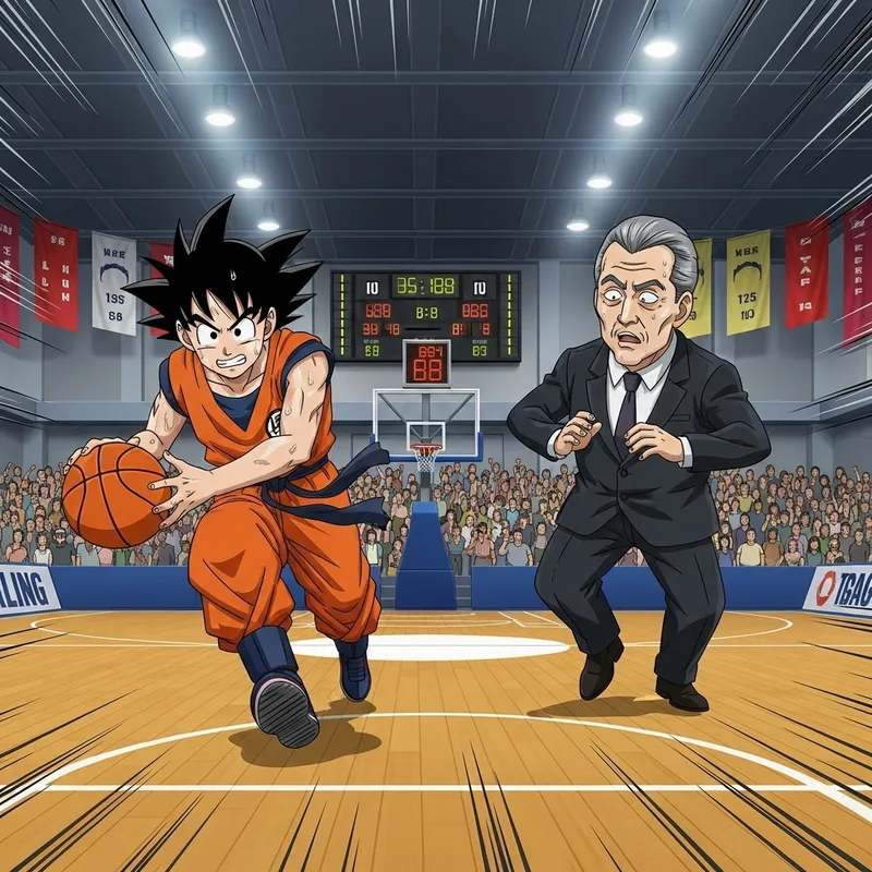 Goku vs. Chávez: Animated Basketball Showdown