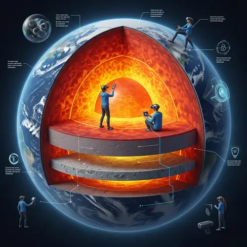 Internal Structure of Earth in Augmented Reality | 3D Representation