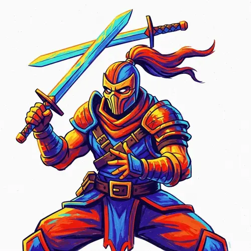 Dota 2 Juggernaut | Vibrant Crayon Artwork with Dynamic Movement