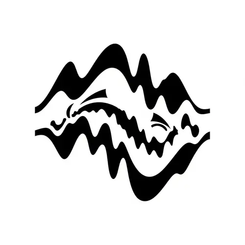 Wavy Geometric Shape Symbolizing Sadness and Depression